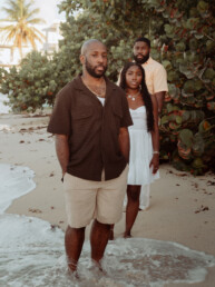 beach photo session sint maarten siblings at tropical beach