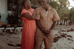 engagement session st maarten couple at the tropical beach