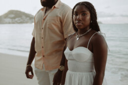 professional photographer sint maarten couple portrait at the beach